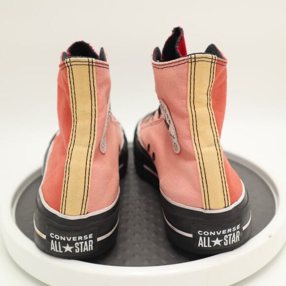 Converse CTAS Womens Platform Hi Top Shoes Size 8.5 Pink Red Black Sneakers - Picture 9 of 16